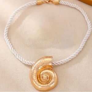 Gold Shell Pendant Necklace